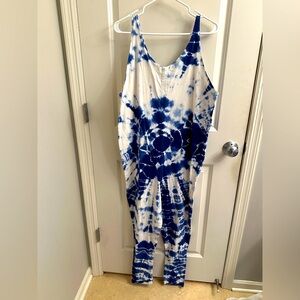 Vintage Looker Tie Dye Sleeveless Jumpsuit